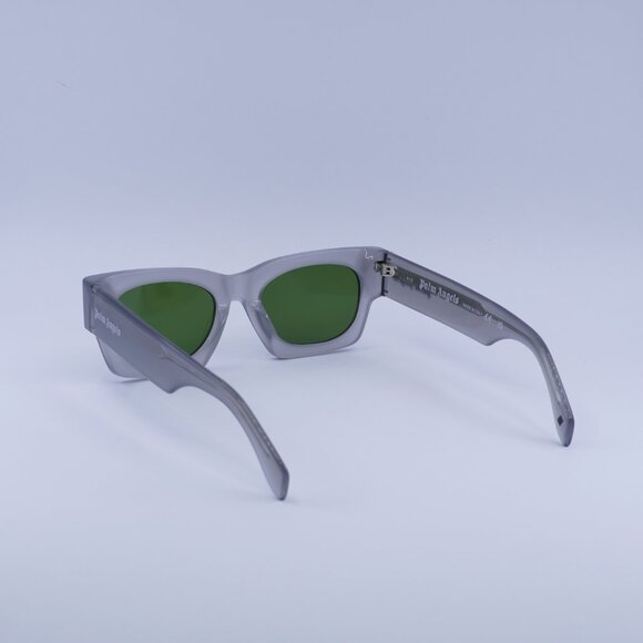 Palm Angels PERI089 BODIE 0955 Sunglasses Grey Square Frame, Green Lenses - Picture 5 of 9